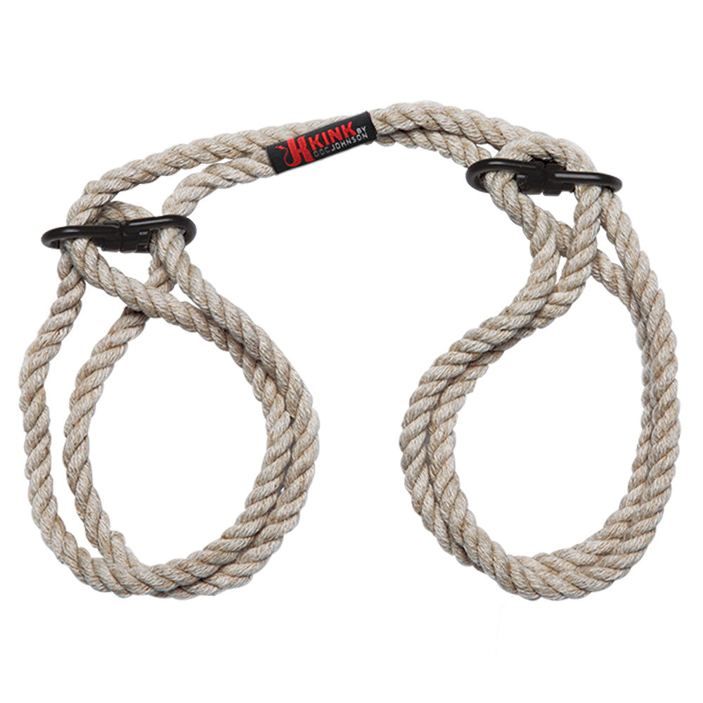 KINK Hogtied Bind and Tie 6mm Hemp Wrist or Ankle Cuffs-0