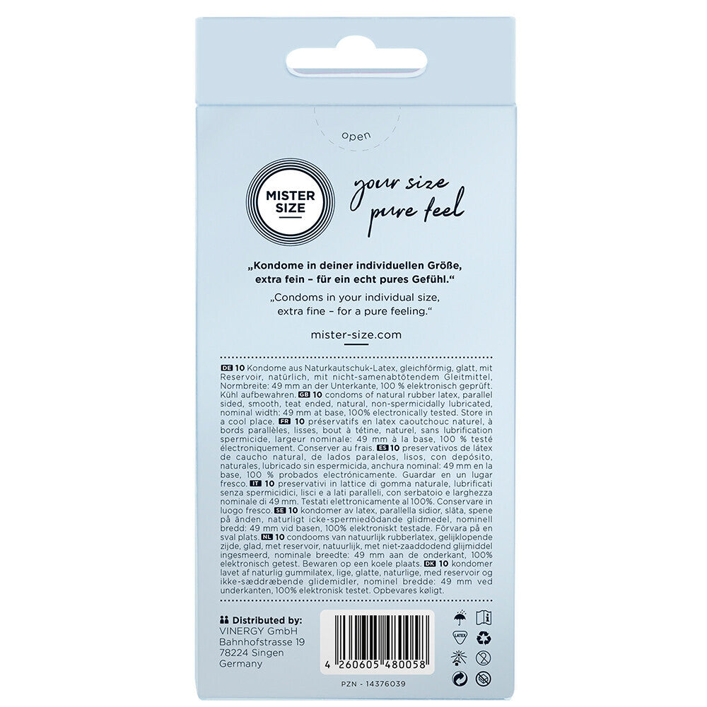 Mister Size 49mm Your Size Pure Feel Condoms 10 Pack-1