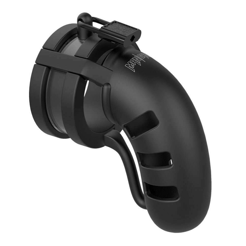 Man Cage 19 Male 4.5 Inch Chastity Cage With Ball Splitter-0