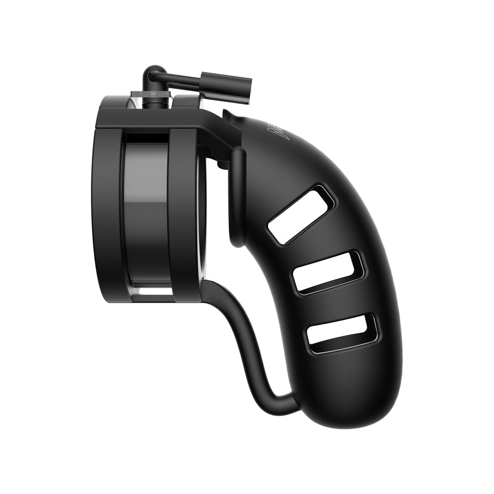 Man Cage 19 Male 4.5 Inch Chastity Cage With Ball Splitter-1