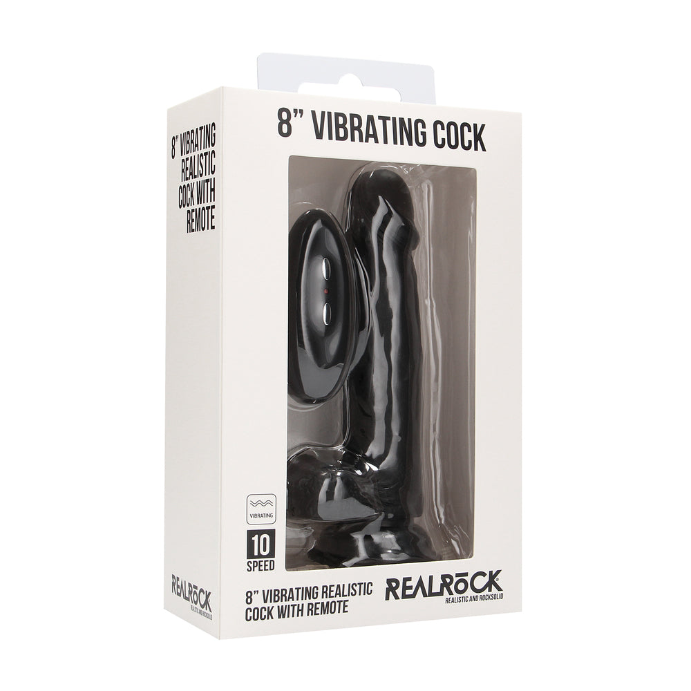 RealRock 8 Inch Vibrating Realistic Cock With Scrotum-3