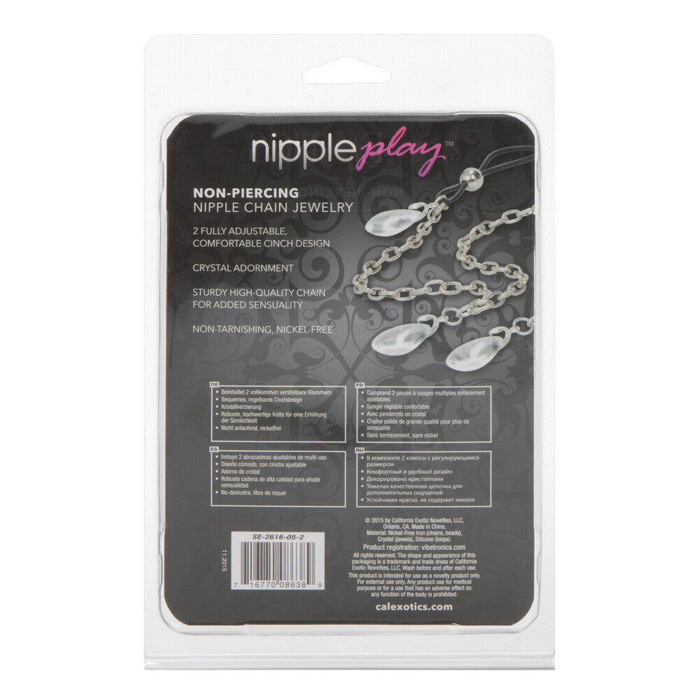 Nipple Play Non Piercing Nipple Chain Jewellery Crystal-2