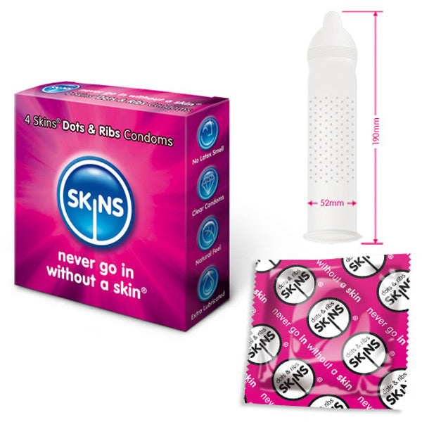 Skins Condoms Dots And Ribs 4 Pack-0