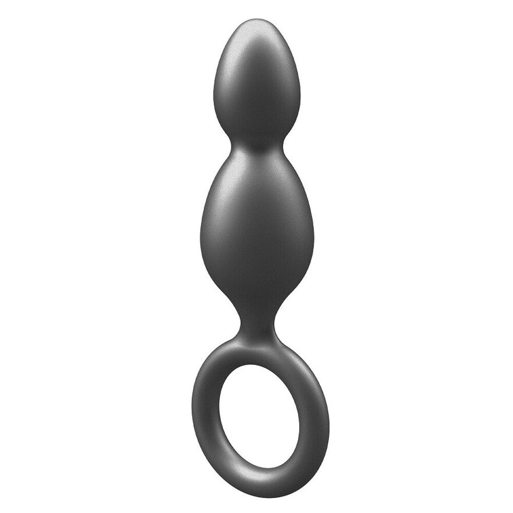 ToyJoy Buttocks The Plugger 2 Balls Metallic Silicone Plug-1