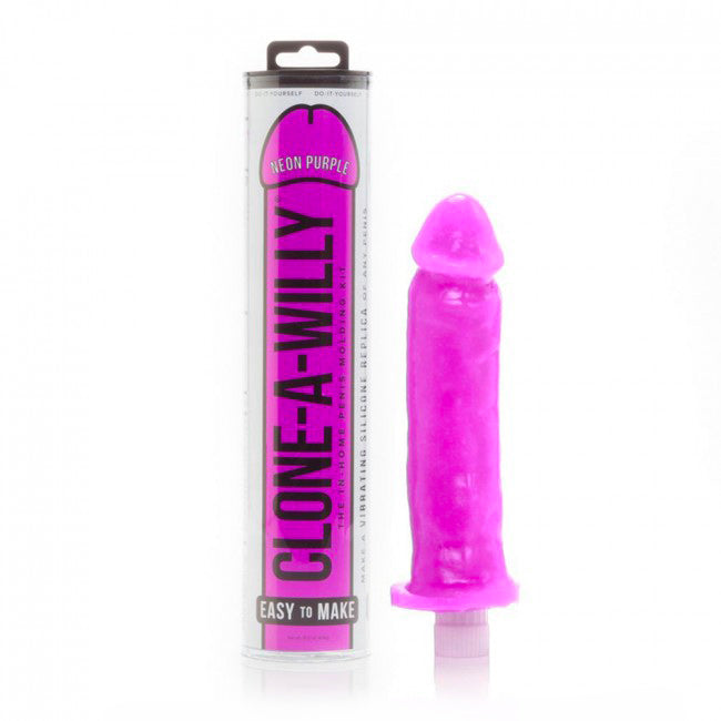 Clone A Willy Neon Purple Silicone Vibrator-0