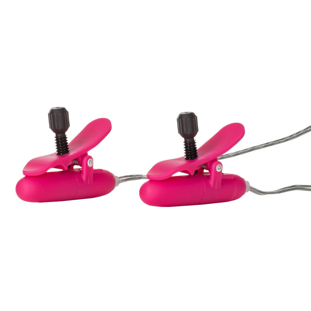 Heated Vibrating Nipple Teasers Pink-1