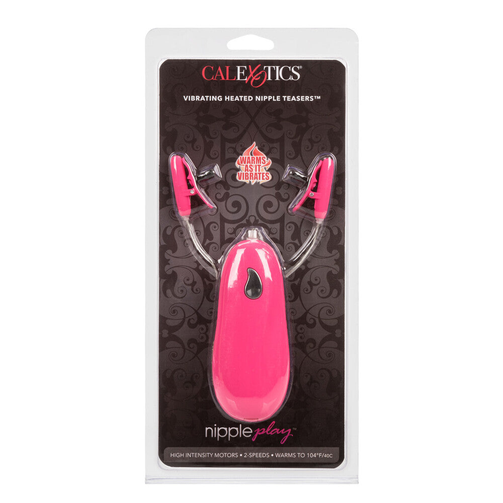 Heated Vibrating Nipple Teasers Pink-3