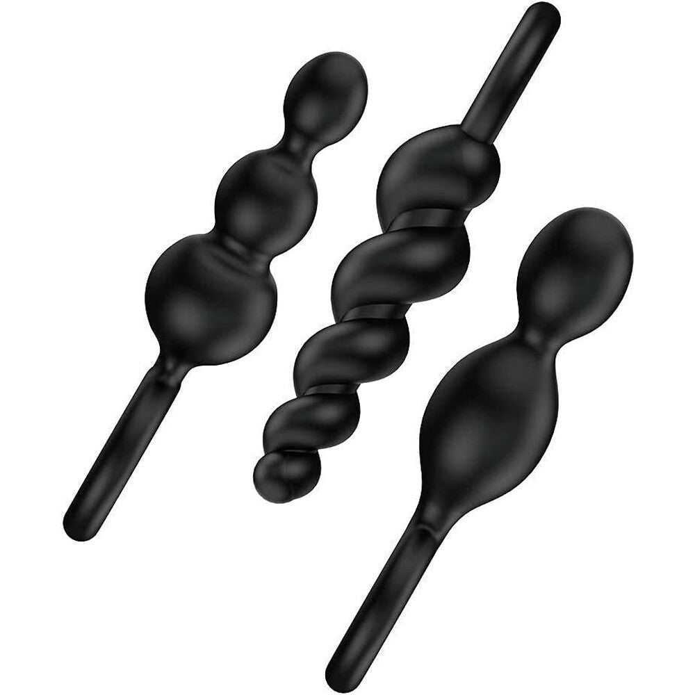 Satisfyer Booty Call Set Of 3 Black Anal Plugs-0