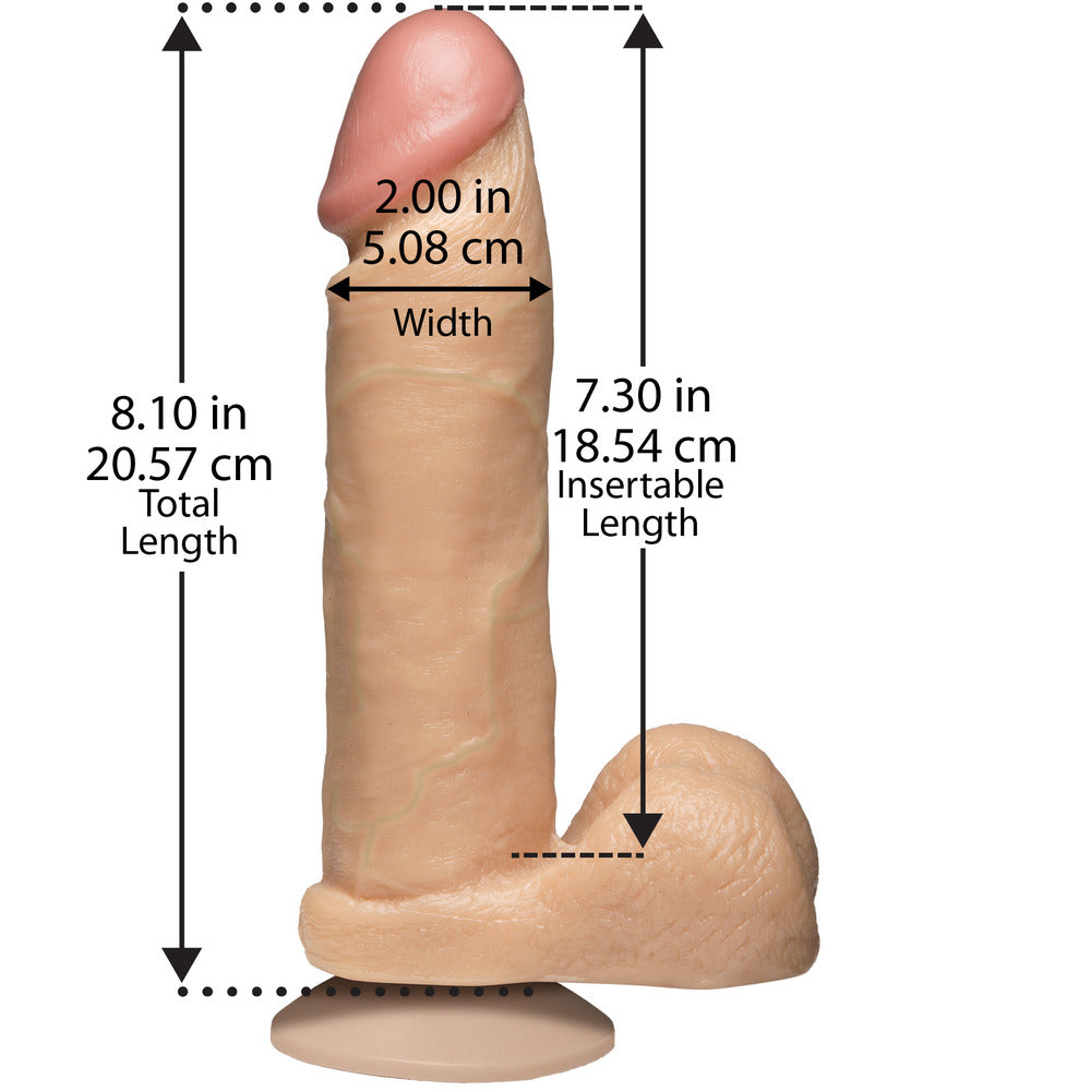 The Realistic Cock 8 Inch Dildo Flesh Pink-1