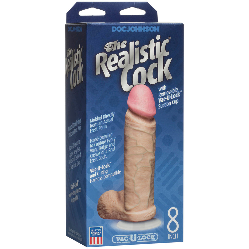 The Realistic Cock 8 Inch Dildo Flesh Pink-2