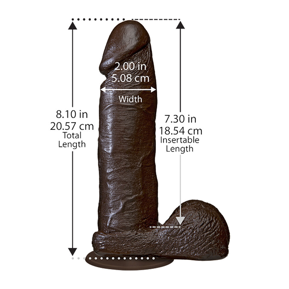 The Realistic Cock 8 Inch Dildo Black-1