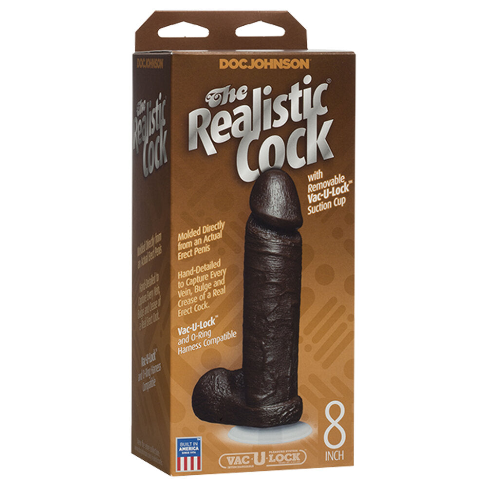 The Realistic Cock 8 Inch Dildo Black-2