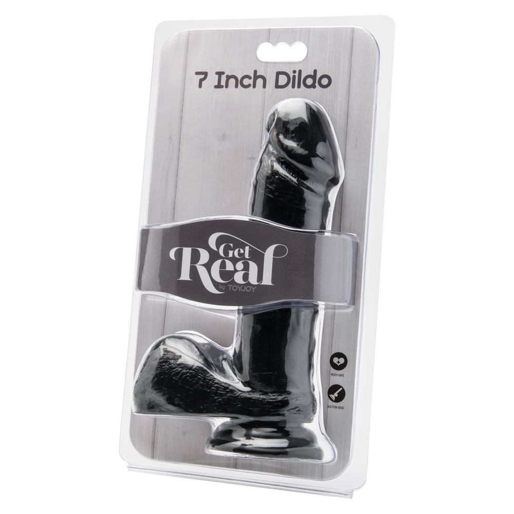 ToyJoy Get Real 7 Inch Dong With Balls Black-1