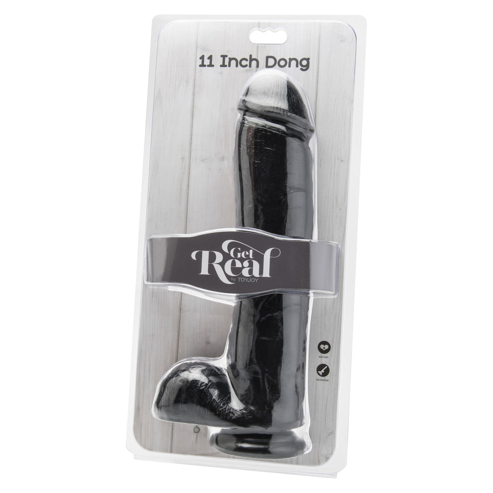 ToyJoy Get Real 11 Inch Dong With Balls Black-1