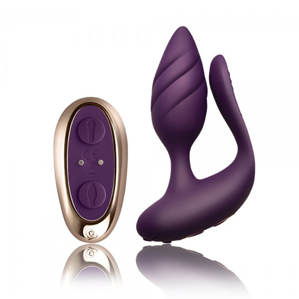 Rocks Off Cocktail Remote Control Couples Vibe Purple-1