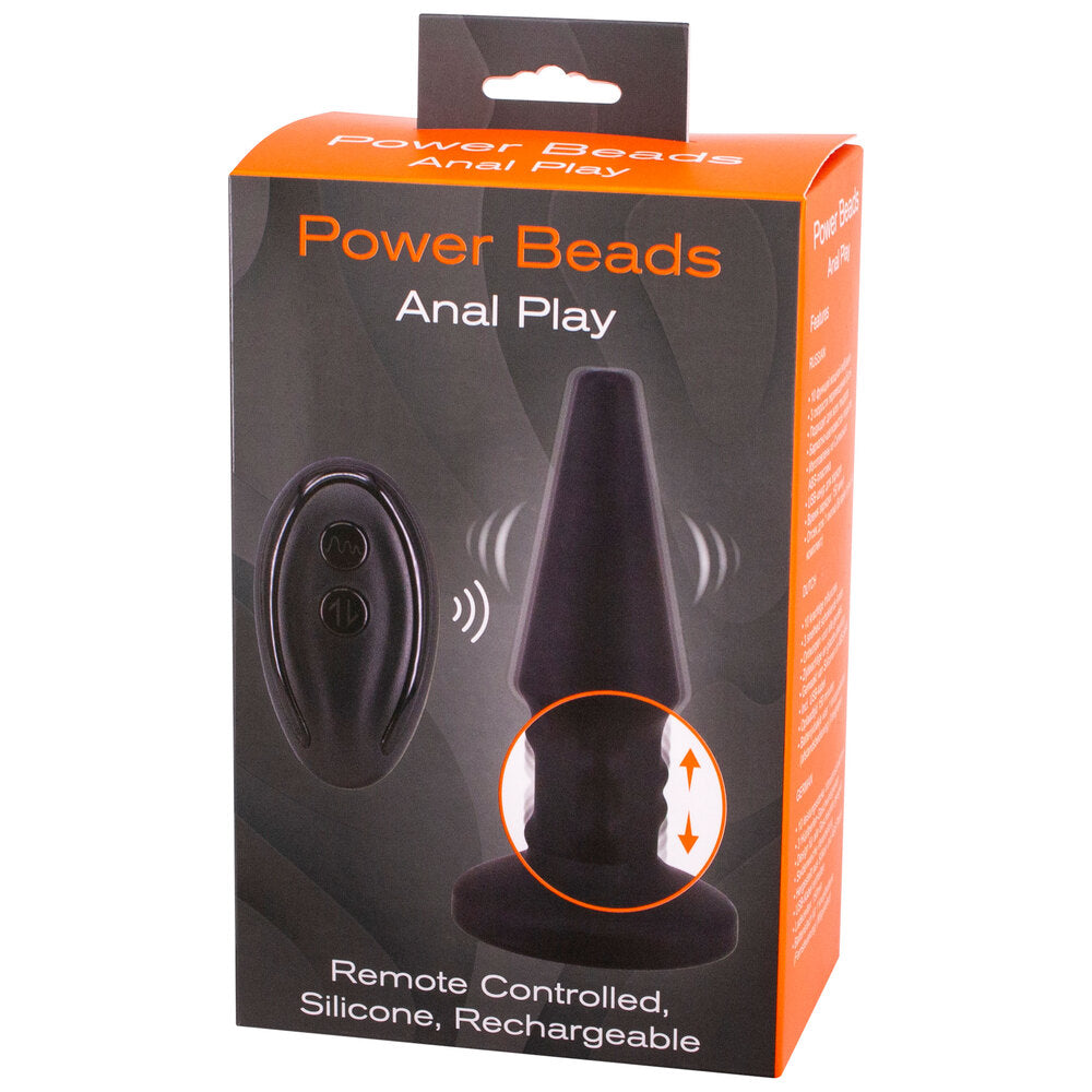 Power Beads Anal Play Rimming And Vibrating Butt Plug-1