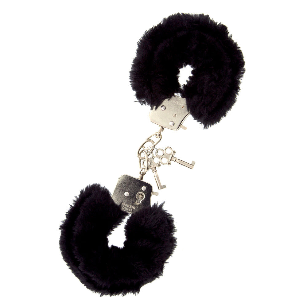 Furry Metal Handcuffs Black-0