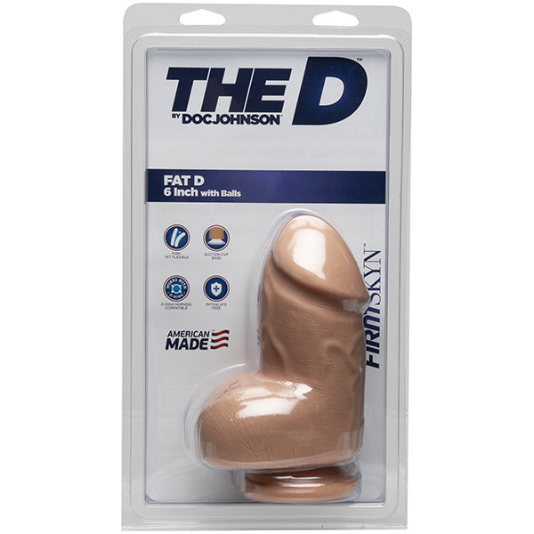 The D  Fat D 6 Inch Vanilla Dildo With Balls-1