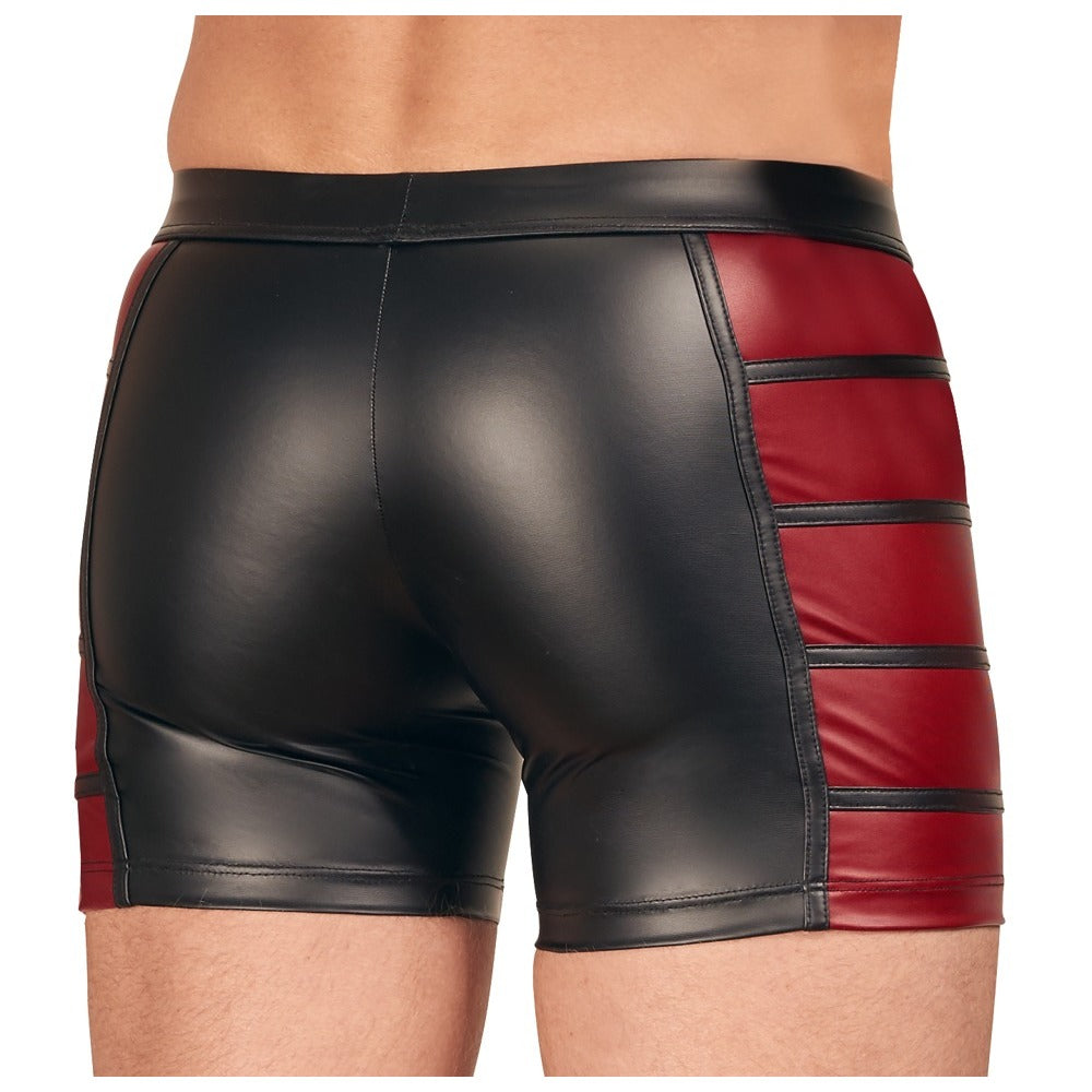 NEK Matte Look Pants In Black and Red-2