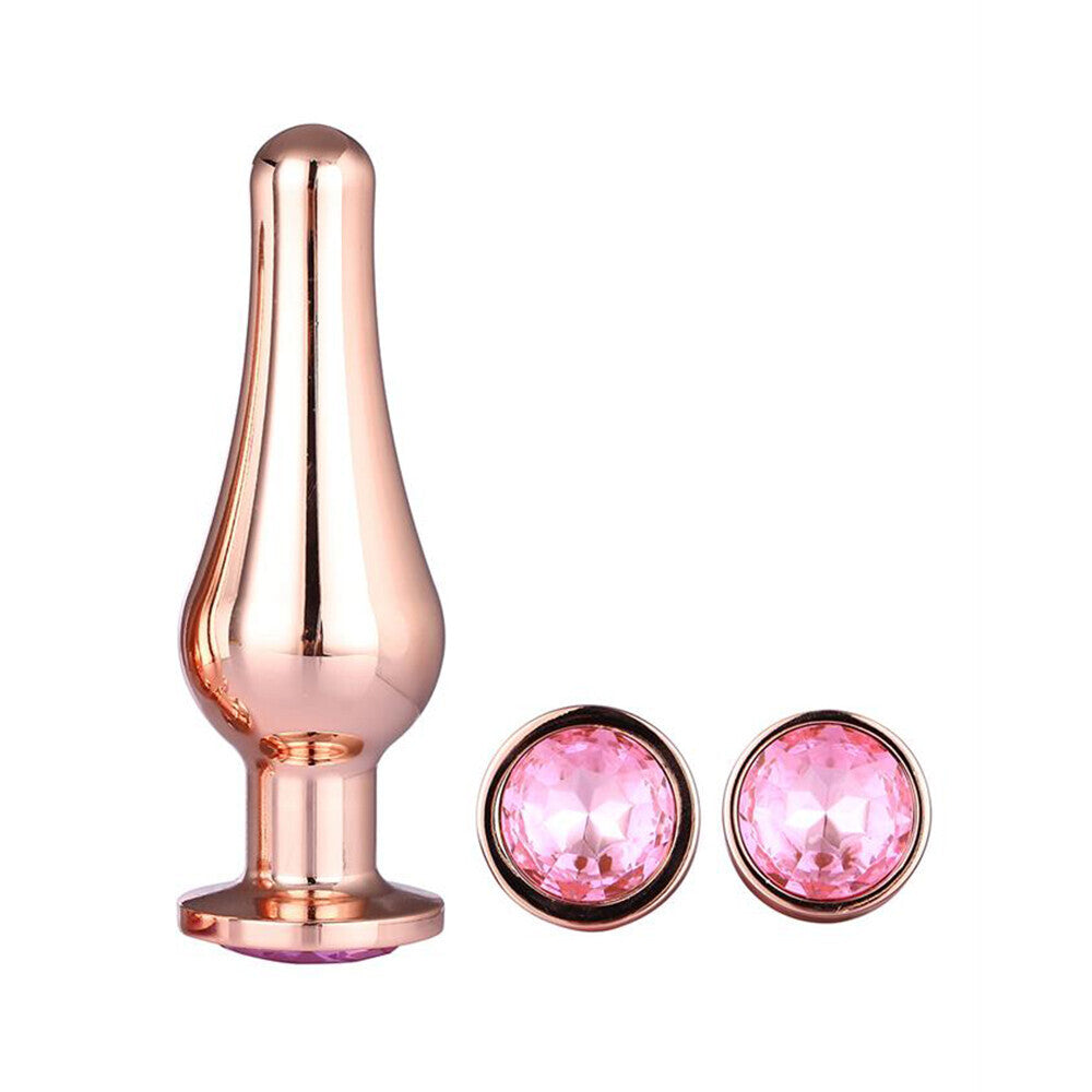 Gleaming Butt Plug Set Rose Gold-1