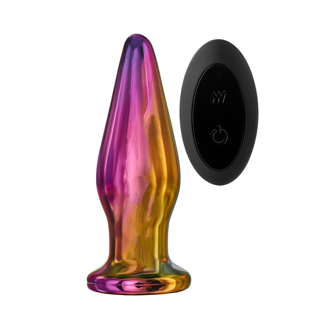 Glamour Glass Remote Control Tapered Butt Plug-0