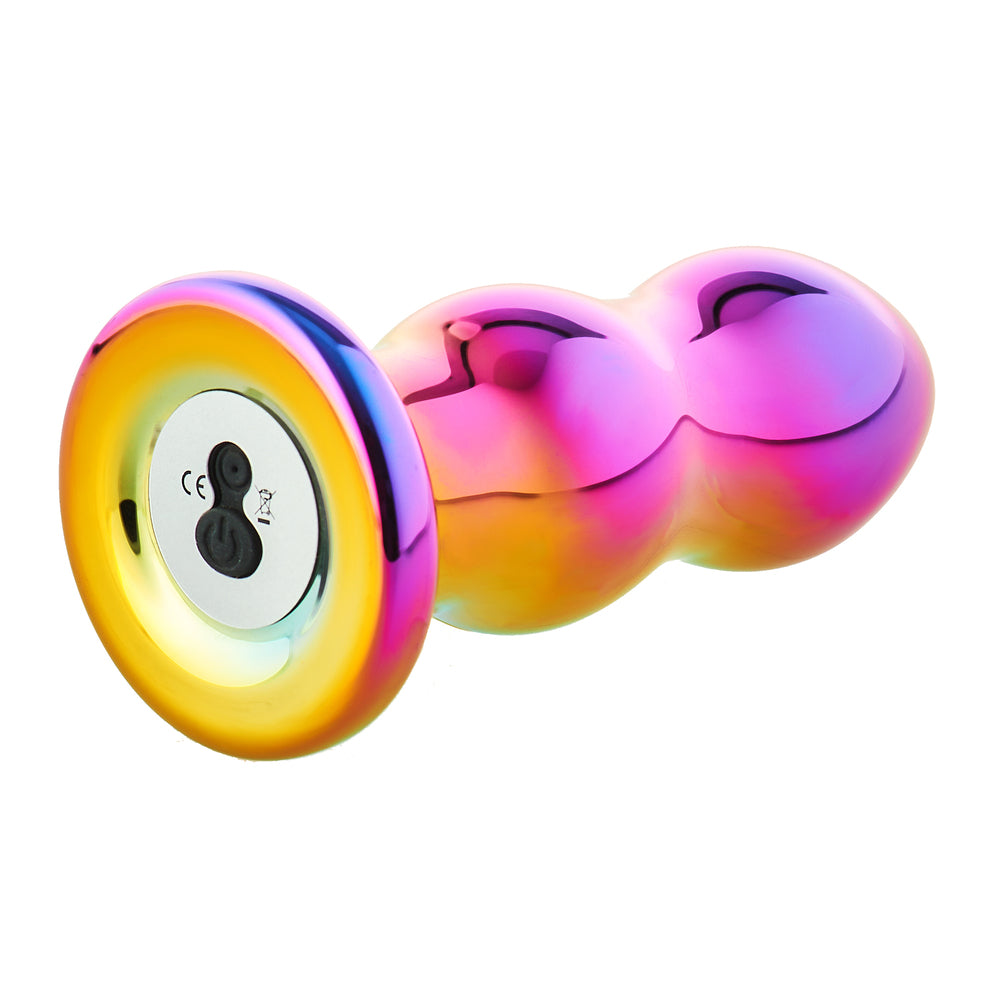 Glamour Glass Remote Control Curved Butt Plug-2