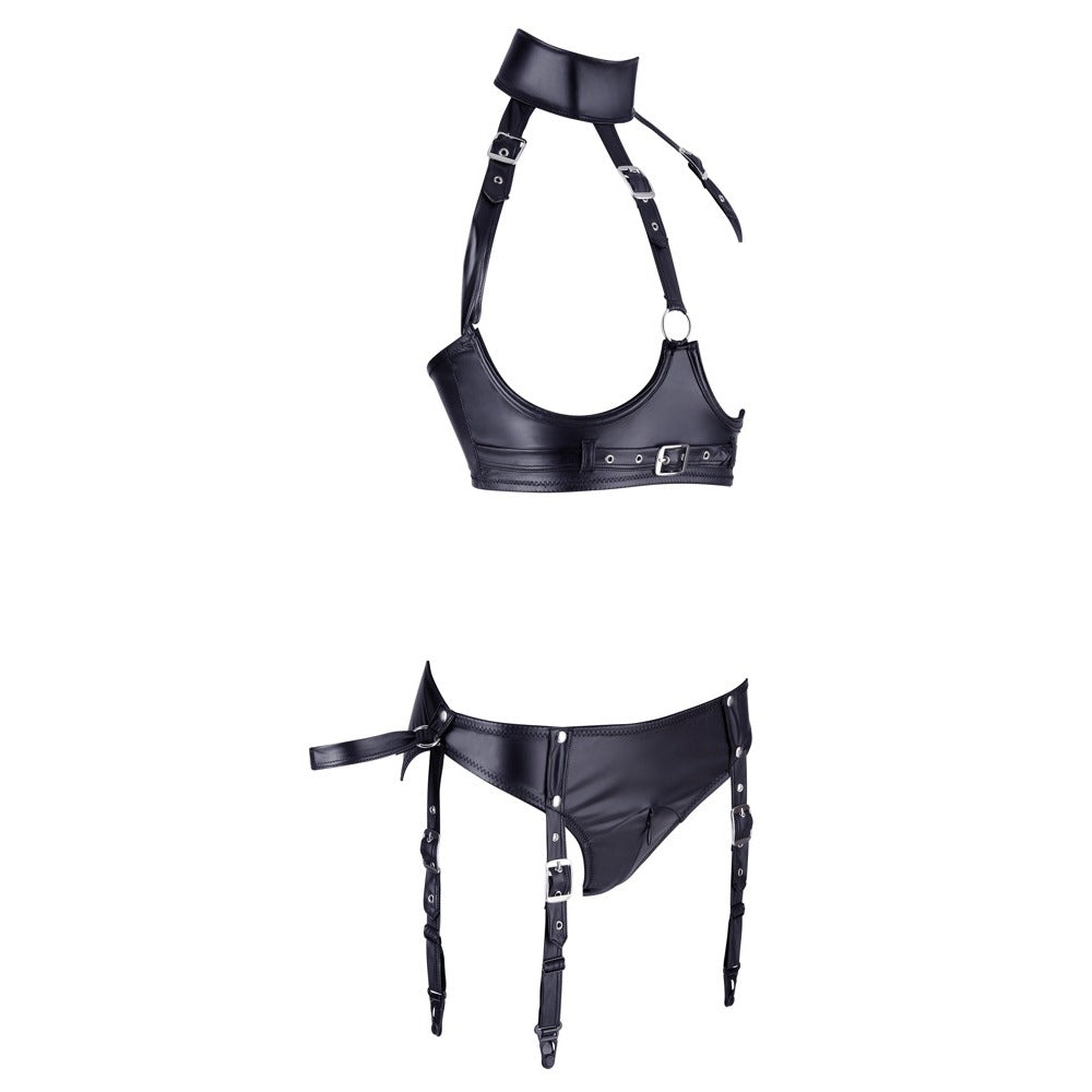 Cottelli Bondage Open Bra And Briefs-2