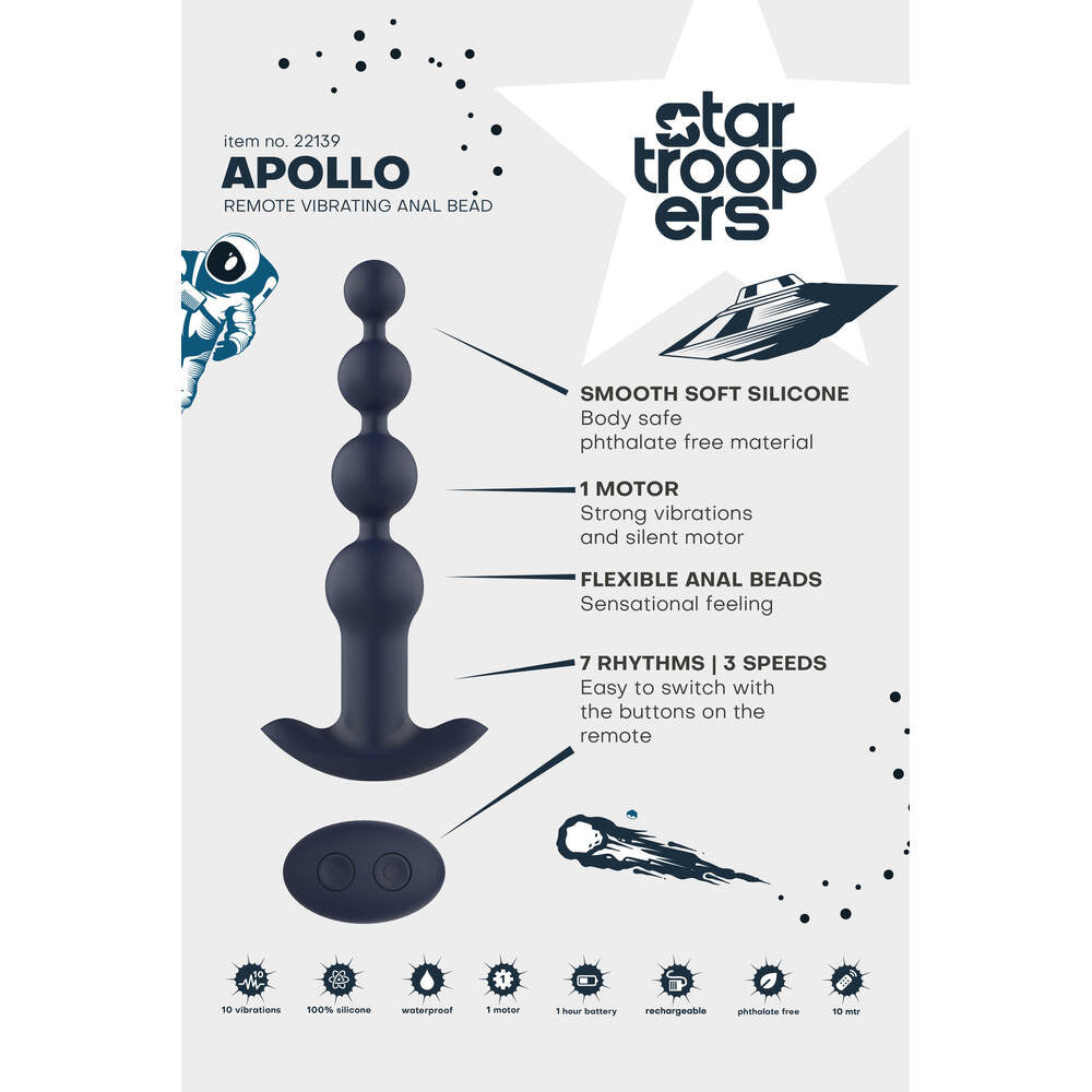 Startroopers Apollo Remote Vibrating Anal Beads-2