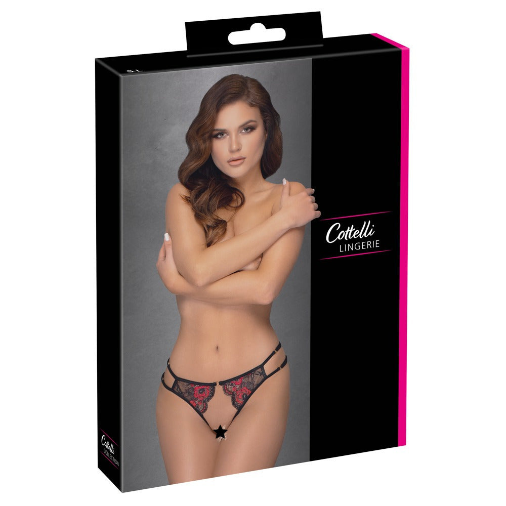 Cottelli Adjustable Lacey Crotchless Brief-3