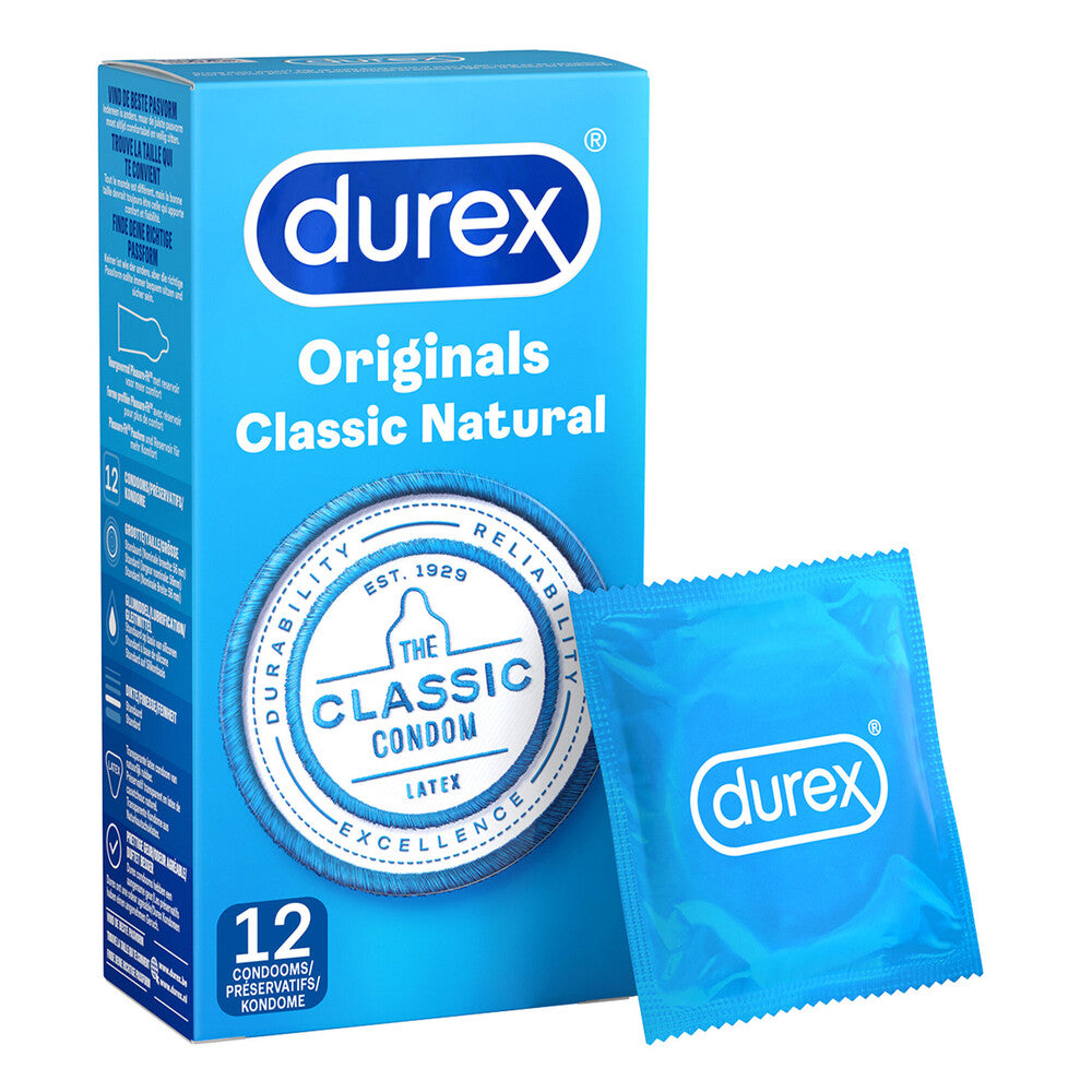 Durex Originals Classic Natural Condoms 12 Pack-0