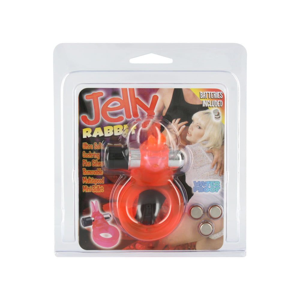 Jelly Rabbit Vibrating Cock Ring-2