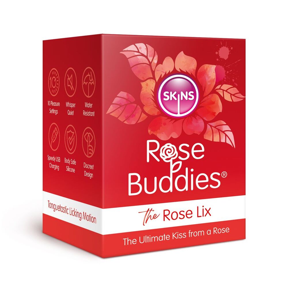 Skins Rose Buddies The Rose Flix Clitoral Massager Red-2