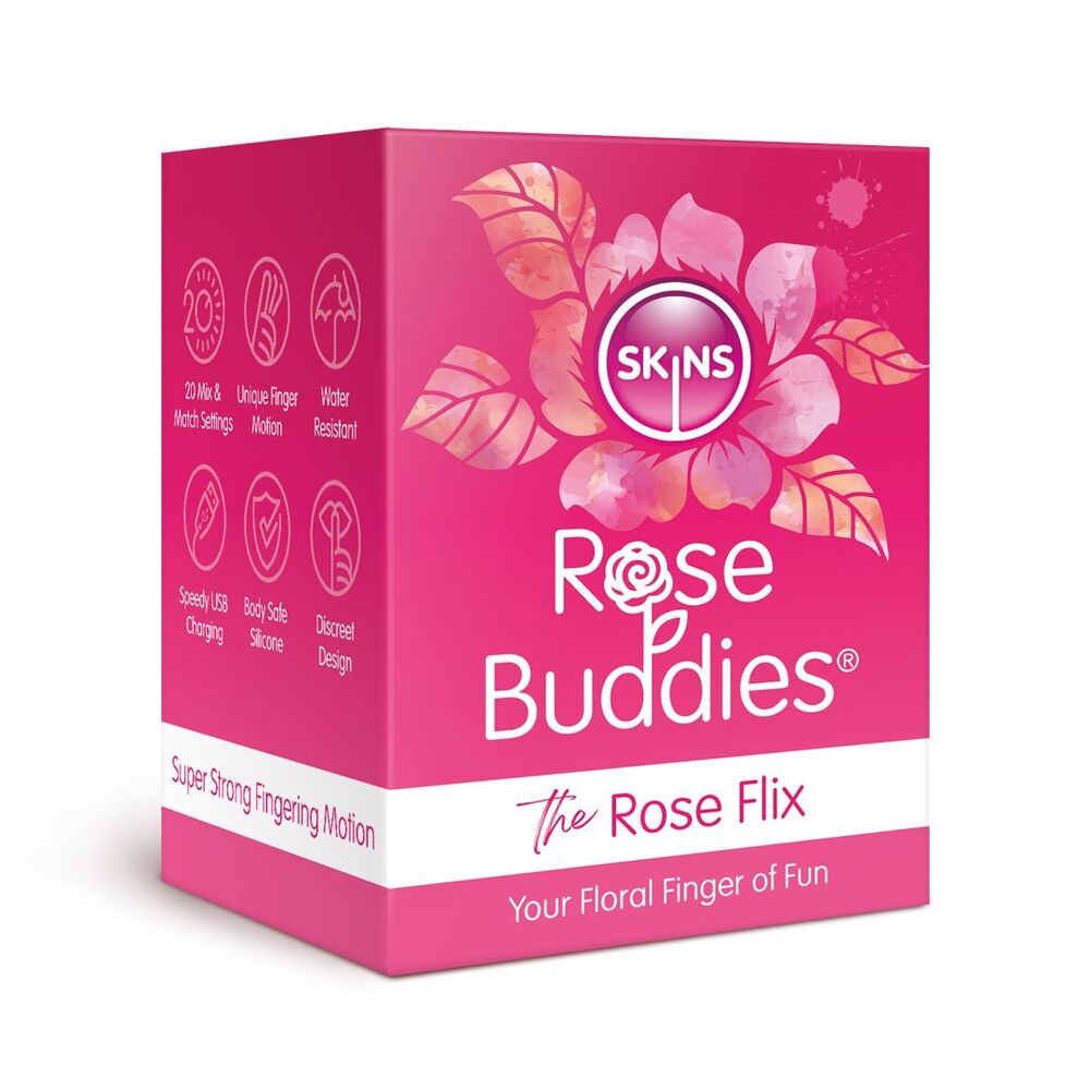 Skins Rose Buddies The Rose Flix Clitoral Massager Pink-2