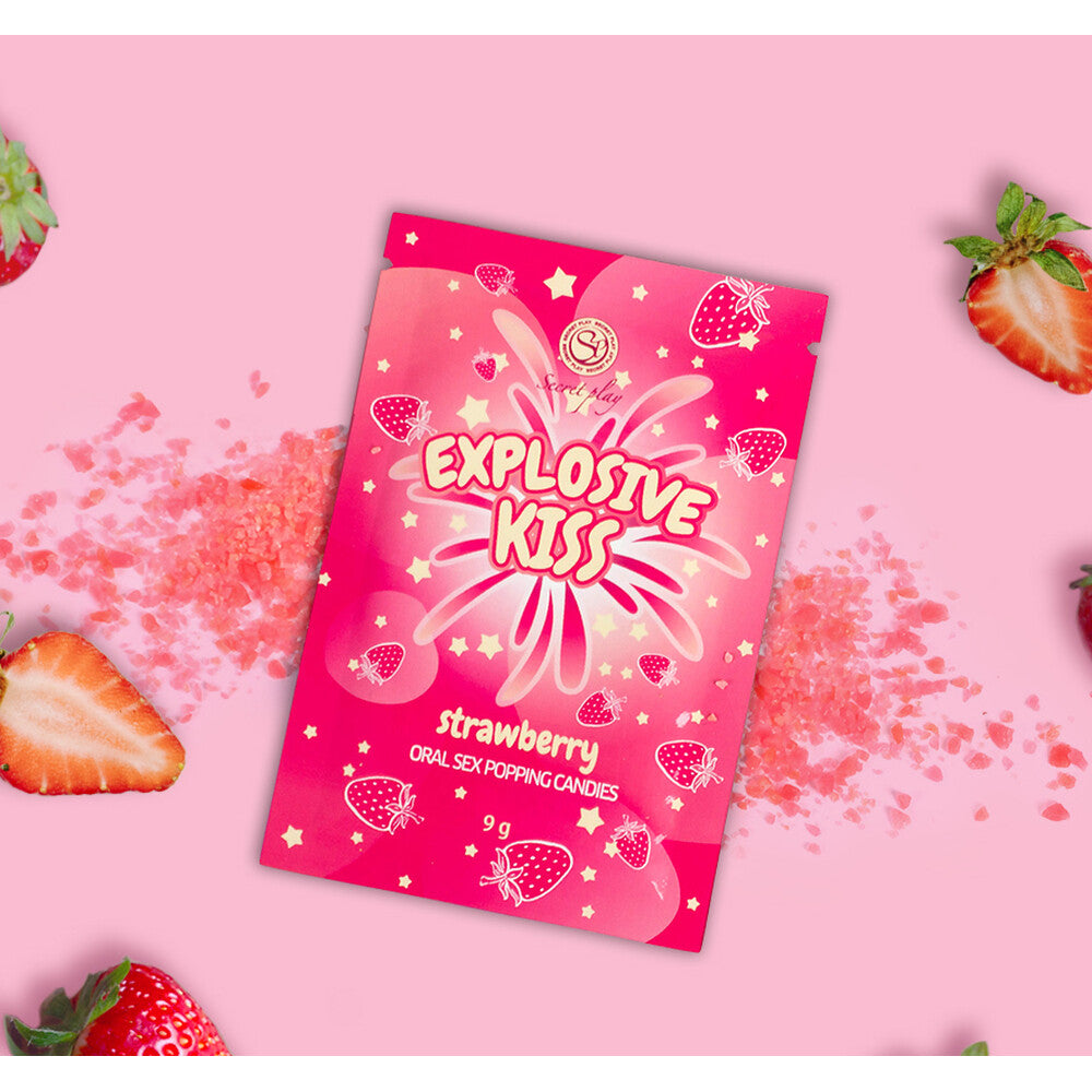 Explosive Kiss Strawberry Oral SEX Popping Candies 9g-0