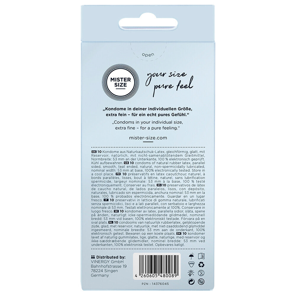 Mister Size 53mm Your Size Pure Feel Condoms 10 Pack-1