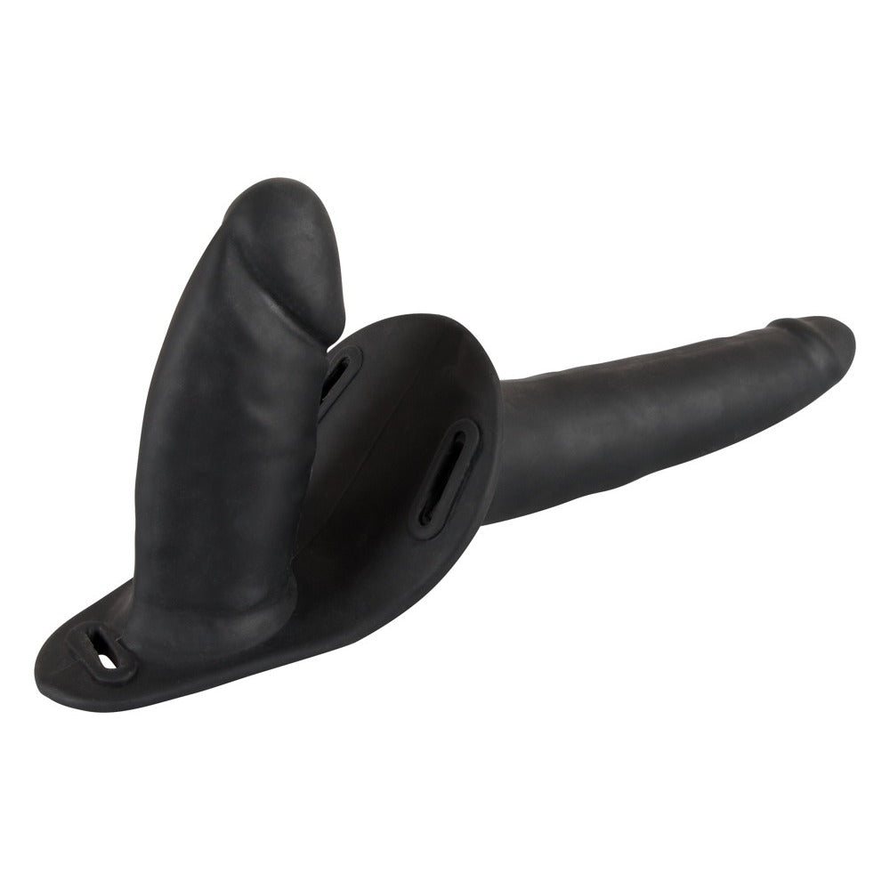 Black Double Dildo Strap On-1