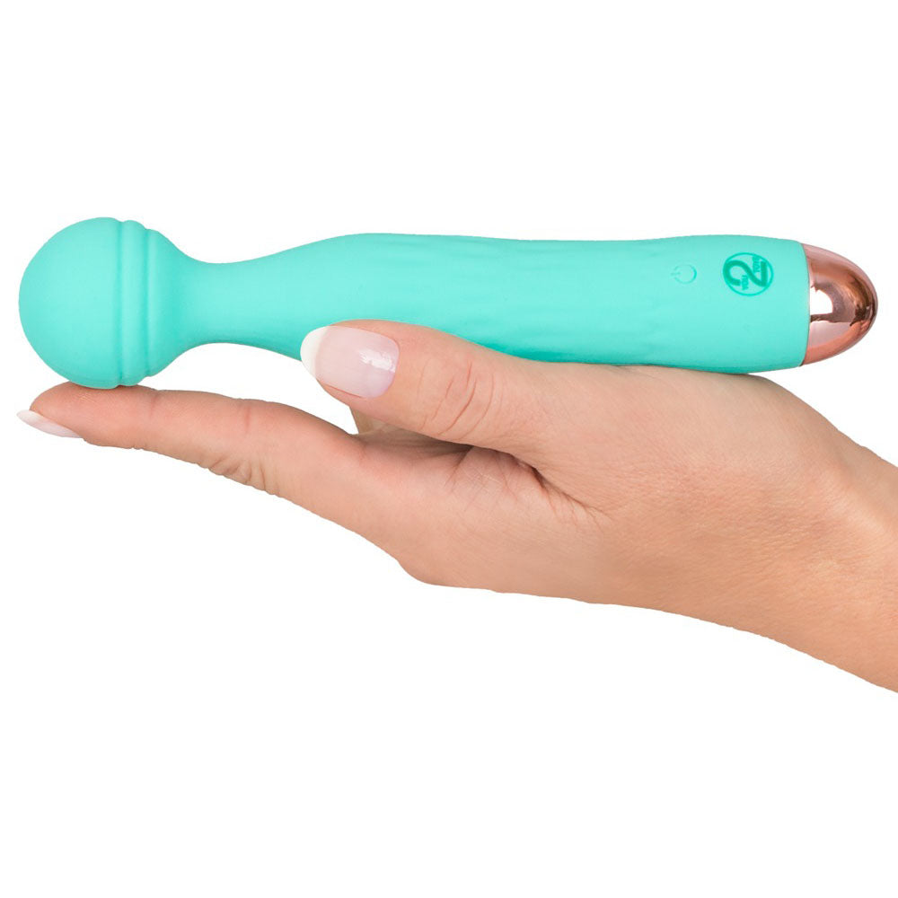 Cuties Silk Touch Rechargeable Mini Vibrator Green-1