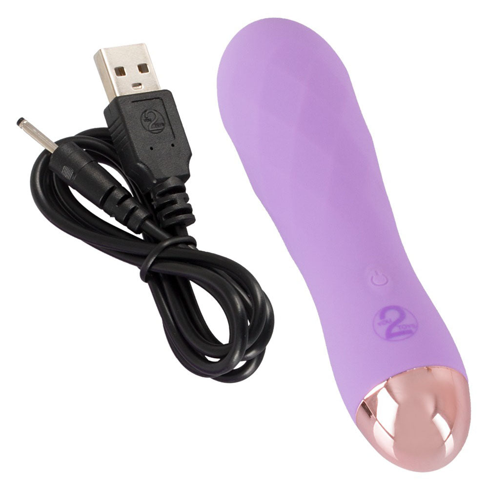 Cuties Silk Touch Rechargeable Mini Vibrator Purple-2