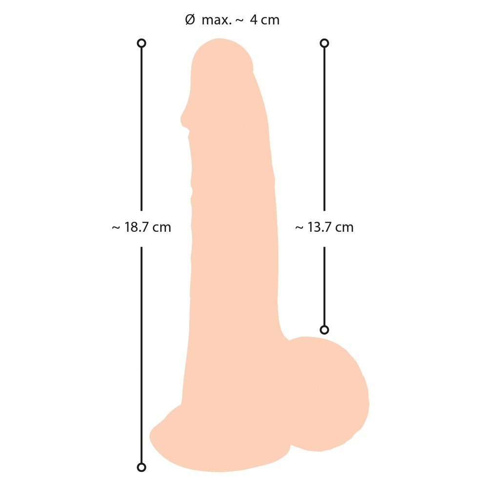 Nature Skin Dildo With Movable Skin 19cm-3