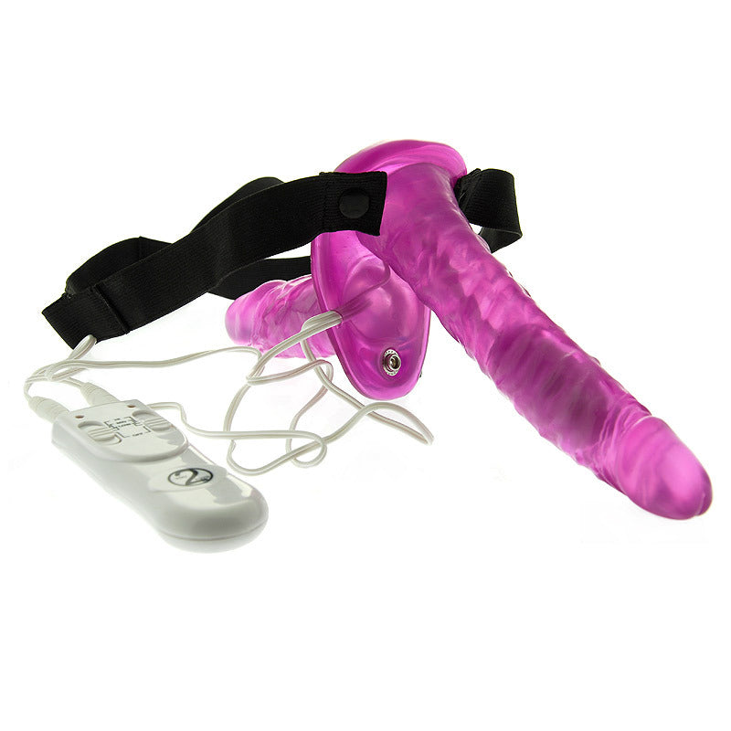 Duo Vibrating Strap On Vibrating Dongs-1