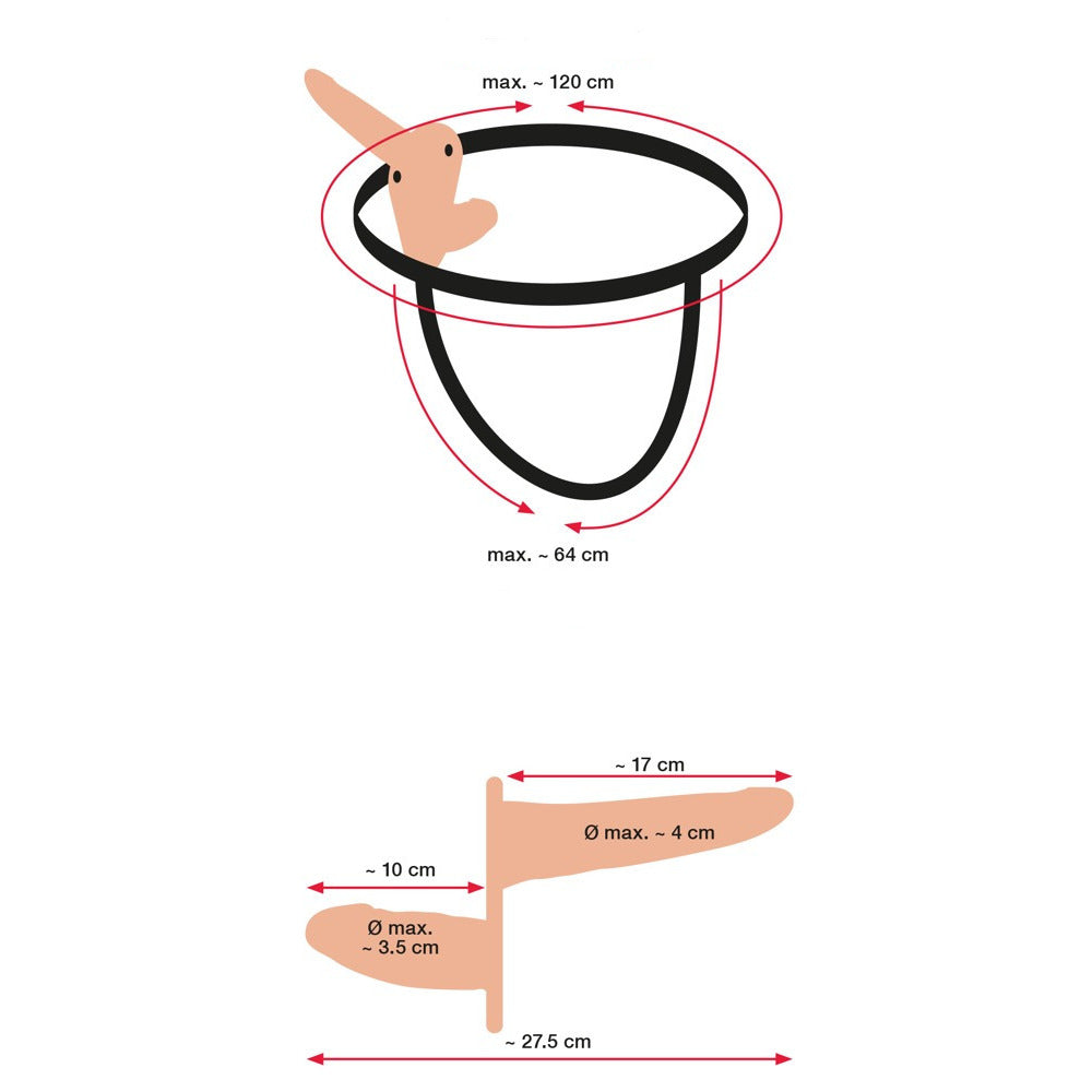 Vibrating Flesh Strap On Duo Vibrating Dongs-2