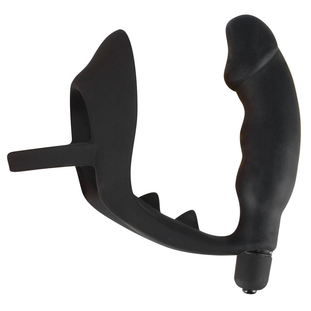 Black Velvets Cock Ring And Vibrating Anal Plug-0