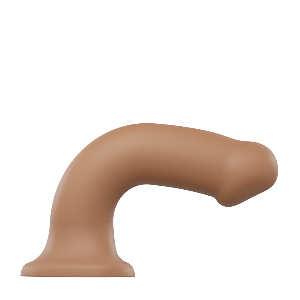 Strap On Me Silicone Dual Density Bendable Dildo Small Caramel-1