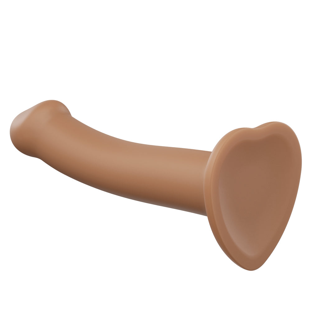 Strap On Me Silicone Dual Density Bendable Dildo Small Caramel-2