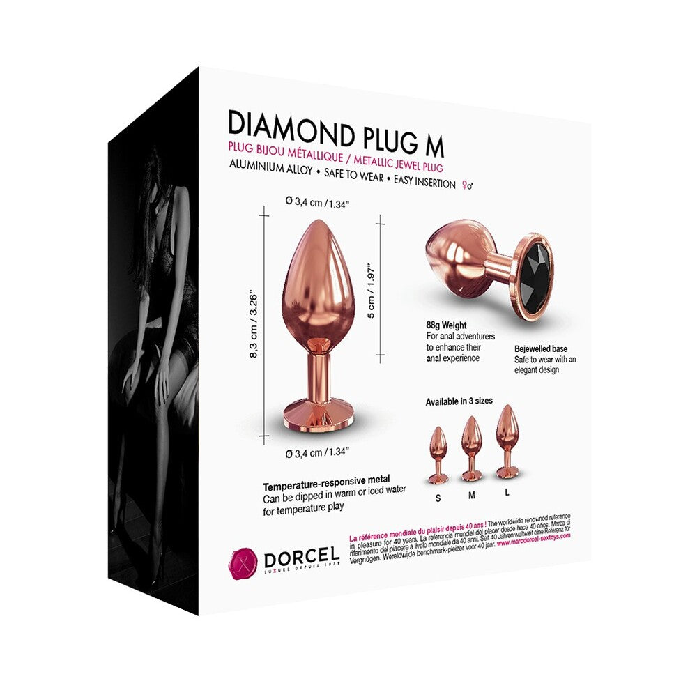 Dorcel Diamond Butt Plug Rose Gold Medium-3