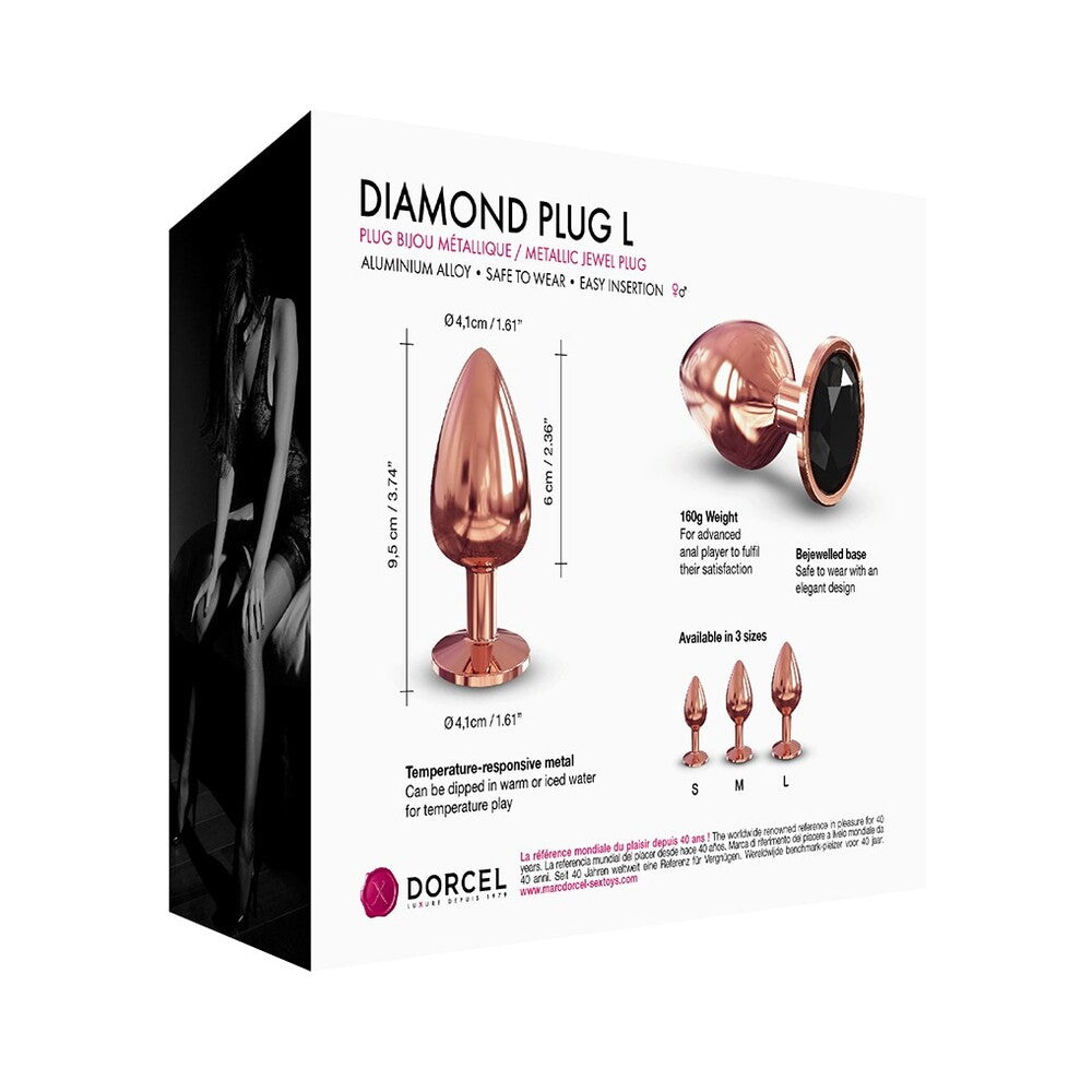 Dorcel Diamond Butt Plug Rose Gold Large-3