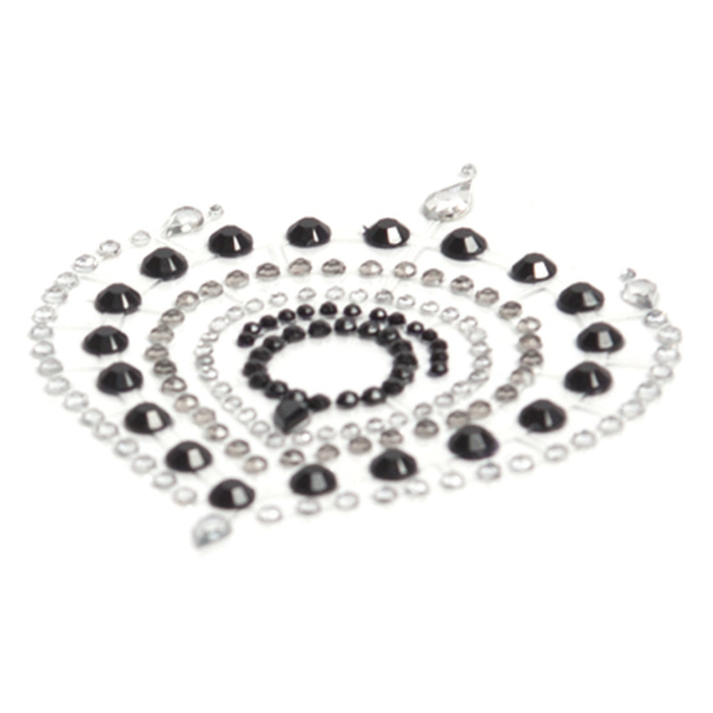 Bijoux Indiscrets Flamboyant Rhinestone Jewellery Black Silver-3