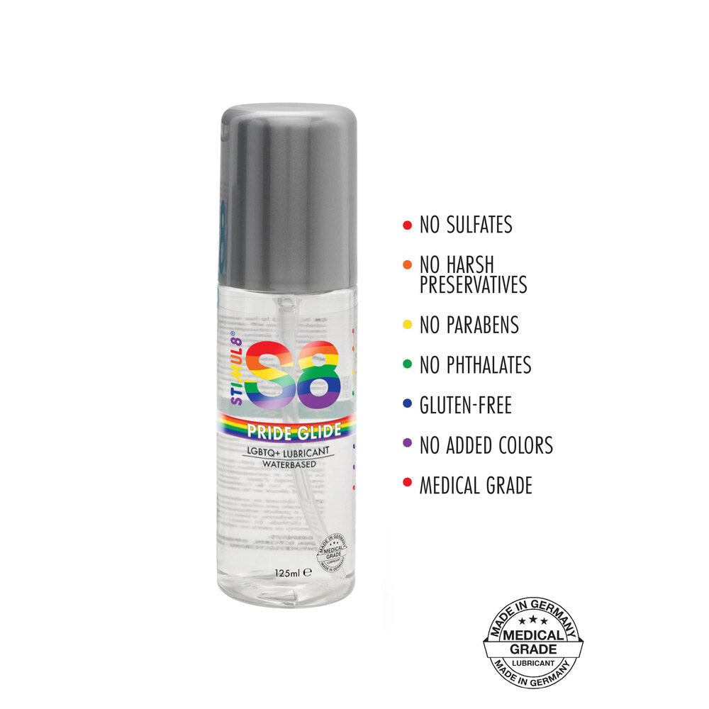 S8 Pride Glide Water Based Lubricant 125ml-1