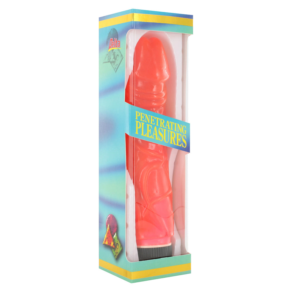 Jelly Vibrator Glitter Pink-1