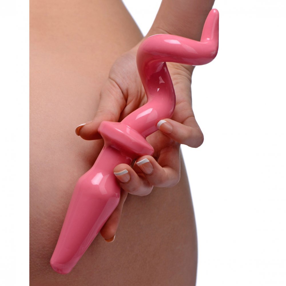 XR Pig Tail Pink Butt Plug-1